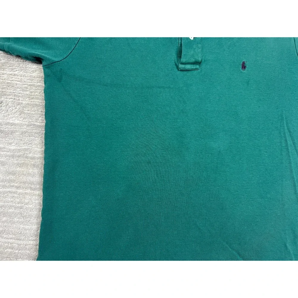 Polo Ralph Lauren Shirt Mens L Green Polo Short Sleeve Cotton Vintage Pony Logo